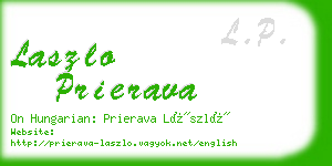 laszlo prierava business card